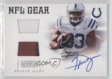 2012 National Treasures Dual Materials Signature /49 Dwayne Allen Rookie Auto RC