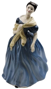 Vintage 1963 Royal Doulton #2304 "Adrienne" 8-inch Tall Bone China Lady Figurine - Picture 1 of 9