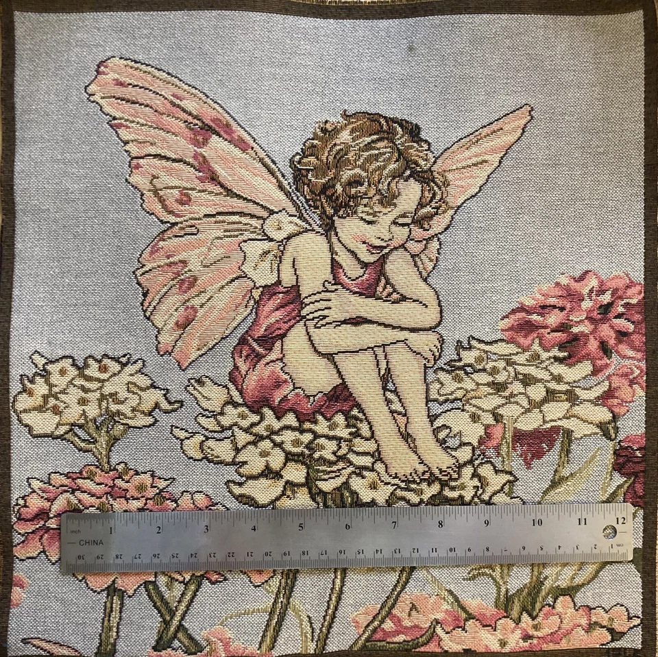 Panel de tapiz de hadas con flores Candytuft 13,5"x14,25” Cicely Mary Barker RARO Y FUERA DE STOCK Foto 1 de 1