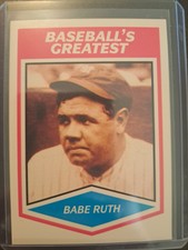 1989 CMC Baseballs Greatest Babe Ruth Yankees Red Sox