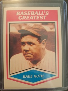 1989 CMC Baseballs Greatest Babe Ruth Yankees Red Sox