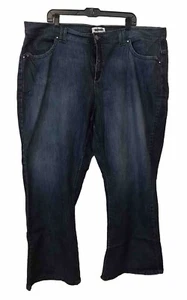 Christopher & Banks Women Stretch Blue Straight Denim Jeans Pants Size 24W - Picture 1 of 9