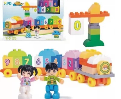58 Pcs- Number Train Set Preschool Educational Learning Toy Large Building Block - Image 1 of 2