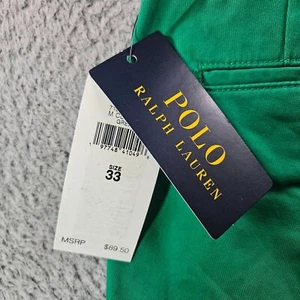 $89 Nuevo Con Etiquetas Polo Ralph Lauren Chino Pantalones Cortos Hombres 33 x 6" Calce Clásico Verde - Imagen 1 de 10