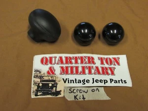 Shift Knob set Screw on Fits Willys jeep CJ2A M38 CJ3A MB CJ3B M38A1 - Picture 1 of 2