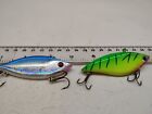 2×TOP QUALITY,OLD SCHOOL,RATTLING SINKING CRANKBAITS-BASS PIKE FISHING LURES