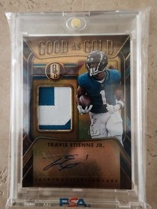 Travis Etienne Jr. #16 Ultra Rare 3/10 Auto Good As Gold 2023 Gold Standard 
