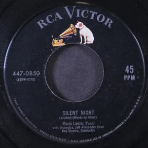 MARIO LANZA: silent night / the first noel RCA 7" Single 45 RPM - Bild 1 von 2