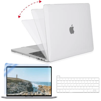 【For MacBook Pro 13"/14"/16"】Hard Slim Clear Case with KB Cover Screen Protector - image 1 of 4