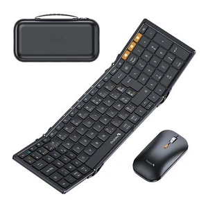 Clavier Souris sans Fil Pliable XKM01 Clavier Bluetooth AZERTY pour Affaires ... - Photo 1/8