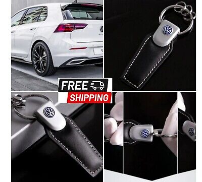 Volkswagen VW Leather Keyring  GTD GTI GTE GOLF POLO CADDY PERFECT FATHERS GIFT • 5.99£