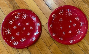 Certified International Snowflake Dinner Plates - Susan Winget - Set of 2 - Picture 1 of 2