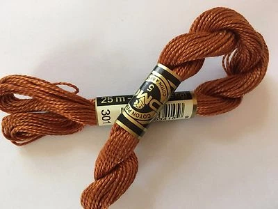 DMC Coton Perle 5 #301 Mahogany Medium 100% Mercerized Pearl Cotton Thread 27yds - Image 1 of 2