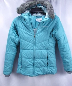 Columbia Katelyn Crest Jacket Girls Size Large Green Hood Winter WG500 - Picture 1 of 5