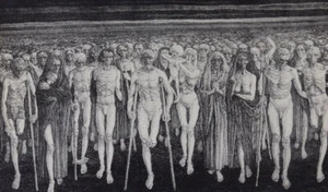CARL HOECKNER - German/Chicago Artist, The Homecoming of 1918 - Most Iconic work o - Bild 1 von 3
