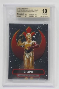 2016 Star Wars The Force Awakens Chrome Heroes of the Resistance C3PO Beckett 10 - Picture 1 of 6