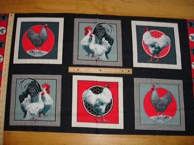 Bloques de panel de tela de edredón de algodón espiga real gallo (6) Foto 1 de 3