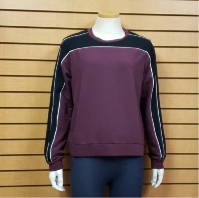 RVCA Womens Long Sleeve Sweatshirt Size Large Colorblock Stripe - Image 1 of 4