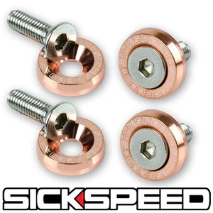 4PC ROSE GOLD ANODIZED LICENSE PLATE BOLTS 4PCS FOR 10MM BOLT CAR/TRUCK/SUV A1 - Picture 1 of 1