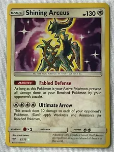 Shining Arceus SHINY ULTRA RARE 57/73 Shining Legends Pokemon Card NM HOLO 2017 - Picture 1 of 3