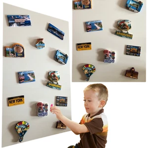 Weiß Magnettafel 66x42 cm Edelstahl Magnetwand Pinnwand Küche Büro Kinder - Bild 1 von 8