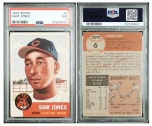 1953 Topps Sam Jones #6  PSA 7 NM