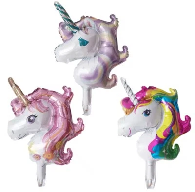 1-3-5 Piezas Mini Globos Unicornio Arco Iris Cumpleaños Fiesta Decoración Niños Niñas Foto 1 de 4