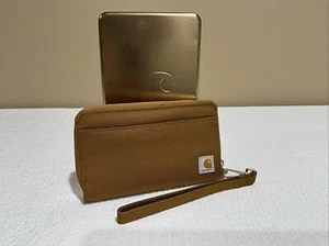 Carhartt Casual Canvas Lay Flat Clutch Geldbörsen für Damen, braun, Einheitsgröße - Bild 1 von 13