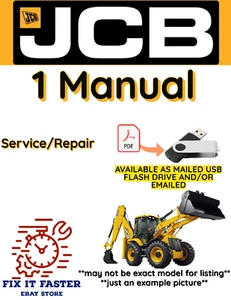 JCB 214 BACKHOE LOADER SERVICE REPAIR SHOP MANUAL PDF USB - Picture 1 of 3