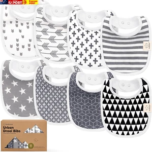 Organic Baby Bibs for Boys & Girls - Organic Cotton Teething Bib - Newborn Bibs - Picture 1 of 9