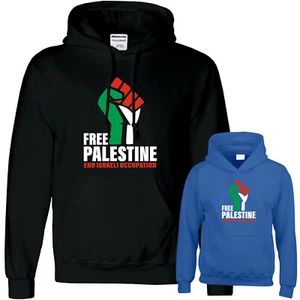 Free Palestine Mens Hoodie Gaza Freedom Stop War Unisex Kids Hoody - Picture 1 of 9