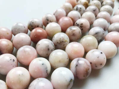 Natural Pink Opal Smooth Round Beads 18mm 20mm 15.5" Strand - Image 1 of 4