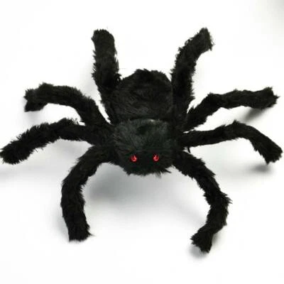 Giant Spider Halloween Decoration Haunted House Prop Indoor Outdoor Party Black - Image 1 of 4