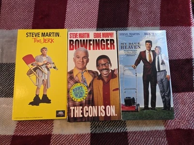 3 Vhs Lot-Steve Martin-The Jerk,Bowfinger, My Blue Heaven (New & Sealed) Free Sh - Image 1 of 4