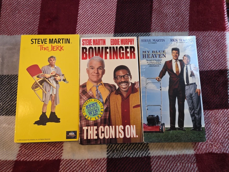 3 Vhs Lot-Steve Martin-The Jerk,Bowfinger, My Blue Heaven (New & Sealed) Free Sh - Image 1 of 4