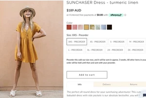 Rove Byron Bay Linen Mini Dress M (only Available On Pre-Order) RRP $189. - Picture 1 of 5