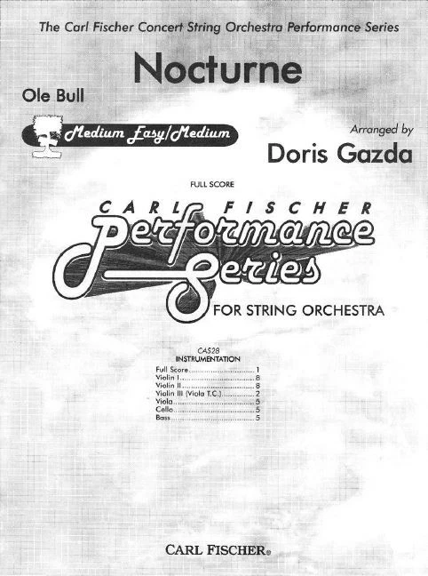 Nocturne Score string orchestra (intermediate) Bull Carl Fischer Music - Image 1 of 1