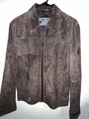 Chaqueta Vaquera Zara Hombre Marrón Gamuza Flecos Talla M Muy Rara Foto 1 de 4