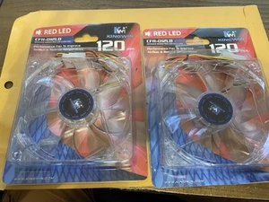 Red LED Kingwin 120mm Fan CFR-012LB Brand New X 2! - Picture 1 of 2