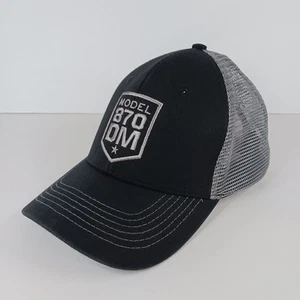 Remington Gun Makers Model 870 DM Black And Gray Trucker Mesh Snapback Hat Cap - Picture 1 of 14