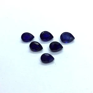 Sapphire Cut Pear Faceted Glass Filled AAA Loose Gemstone For Making All Jewelry - Picture 1 of 10