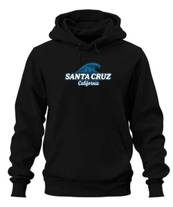 Felpa con cappuccio Santa Cruz California surf onda spiaggia costa surfista vintage unisex - Foto 1 di 22