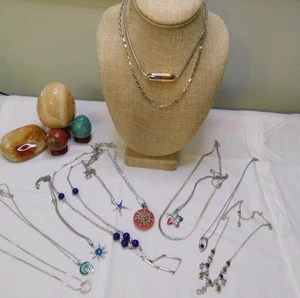 Pendants Chains Necklaces LOT of 12 Napier - Monet - Sarah Coventry - Trendy - Picture 1 of 13