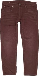 G-Star 3301 Men Purple Straight Slim Stretch Jeans W36 L28 (88885) - Picture 1 of 6
