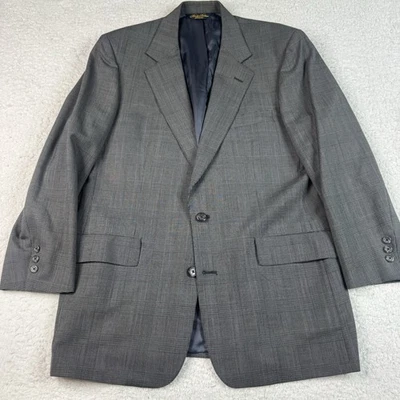 Chaqueta Abrigo Deportivo de Lana a Cuadros Blazer Brooks Brothers 41R Marrón EE. UU. De Colección Foto 1 de 4