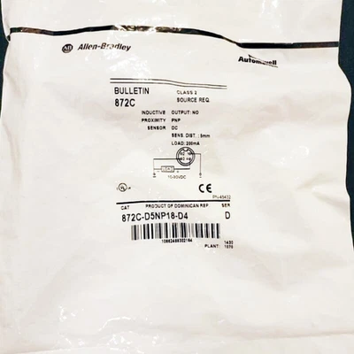 Allen Bradley 872C-D5NP18-D4 Proximity Switch Sensor New In Box Fast Delivery - Image 1 of 2