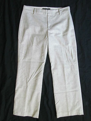 Women's Banana Republic Stretch Martin Fit Wool Dress Pants Beige Gray Size 4 - Image 1 of 4