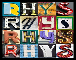 RHYS Name Poster featuring photos of actual sign letters - Picture 1 of 1