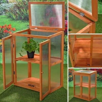 MUCOLA Gewächshaus Treibhaus Pflanzhaus mit 2 Türen Garten Balkon Schrank Anzuchthaus