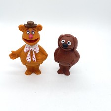 vintage rowlf and fozzie muppets Stick Puppet Figure Toy Fisher Price